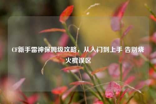 CF新手雷神保姆级攻略,从入门到上手 告别烧火棍误区