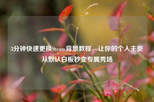 3分钟快速更换Steam背景教程,让你的个人主页从默认白板秒变专属秀场