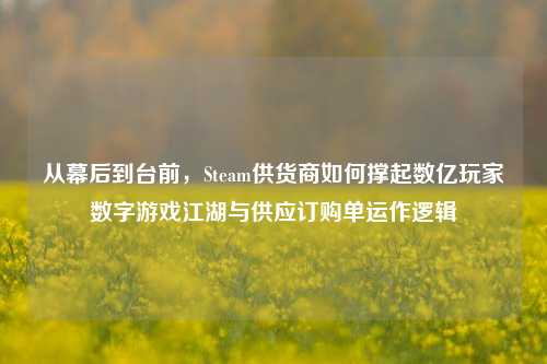 从幕后到台前，Steam供货商如何撑起数亿玩家数字游戏江湖与供应订购单运作逻辑
