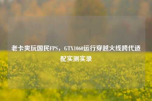 老卡爽玩国民FPS，GTX1060运行穿越火线跨代适配实测实录
