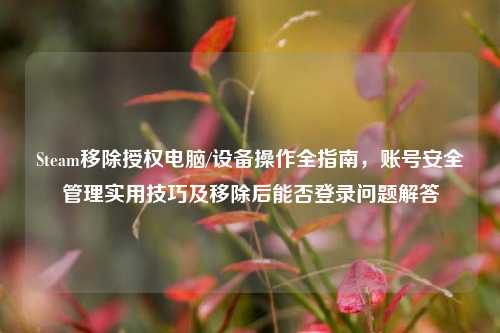 Steam移除授权电脑/设备操作全指南,账号安全管理实用技巧及移除后能否登录问题解答