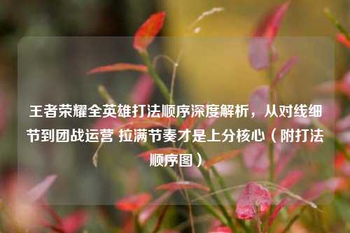 王者荣耀全英雄打法顺序深度解析,从对线细节到团战运营 拉满节奏才是上分核心(附打法顺序图)