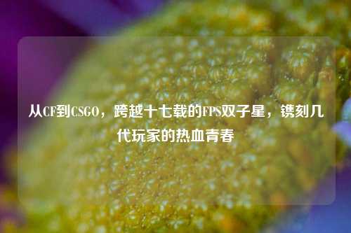 从CF到CSGO，跨越十七载的FPS双子星，镌刻几代玩家的热血青春