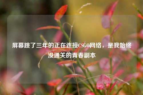 屏幕跳了三年的正在连接CSGO网络，是我始终没通关的青春副本