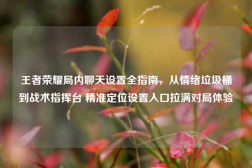 王者荣耀局内聊天设置全指南,从情绪垃圾桶到战术指挥台 精准定位设置入口拉满对局体验