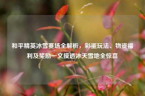 和平精英冰雪赛场全解析,彩蛋玩法、物资福利及奖励一文摸透冰天雪地全惊喜