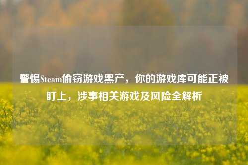 警惕Steam偷窃游戏黑产,你的游戏库可能正被盯上,涉事相关游戏及风险全解析