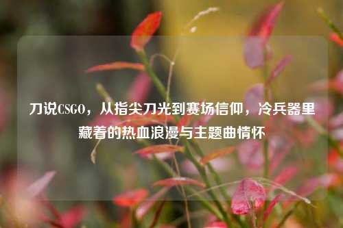 刀说CSGO,从指尖刀光到赛场信仰,冷兵器里藏着的热血浪漫与主题曲情怀