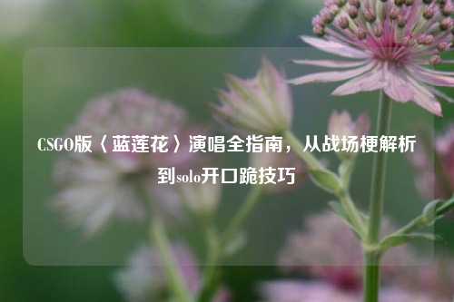 CSGO版〈蓝莲花〉演唱全指南,从战场梗解析到solo开口跪技巧