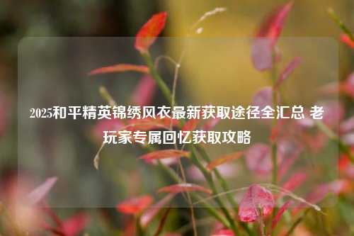 2025和平精英锦绣风衣最新获取途径全汇总 老玩家专属回忆获取攻略