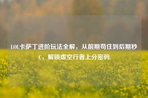 LOL卡萨丁进阶玩法全解，从前期苟住到后期秒C，解锁虚空行者上分密码