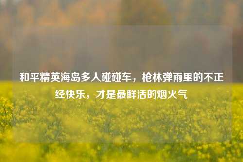 和平精英海岛多人碰碰车，枪林弹雨里的不正经快乐，才是最鲜活的烟火气
