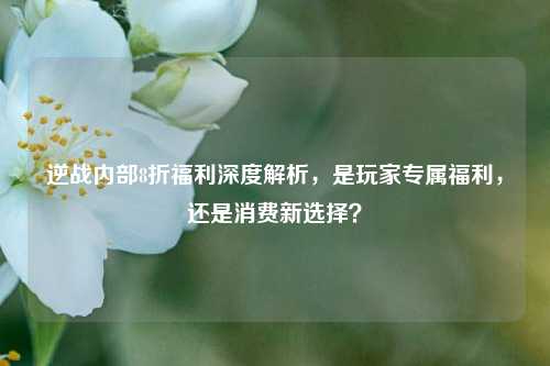 逆战内部8折福利深度解析,是玩家专属福利,还是消费新选择?
