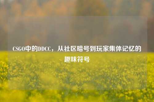 CSGO中的DDCC，从社区暗号到玩家集体记忆的趣味符号