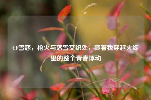 CF雪恋,枪火与落雪交织处,藏着我穿越火线里的整个青春悸动
