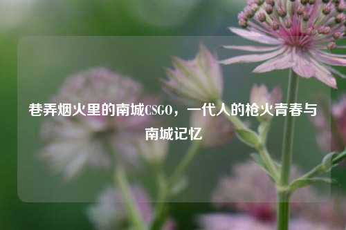 巷弄烟火里的南城CSGO,一代人的枪火青春与南城记忆