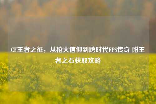 CF王者之征，从枪火信仰到跨时代FPS传奇 附王者之石获取攻略