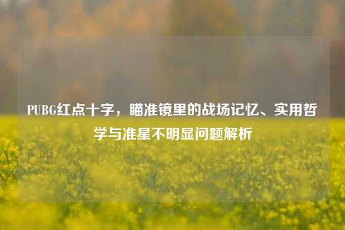PUBG红点十字，瞄准镜里的战场记忆、实用哲学与准星不明显问题解析