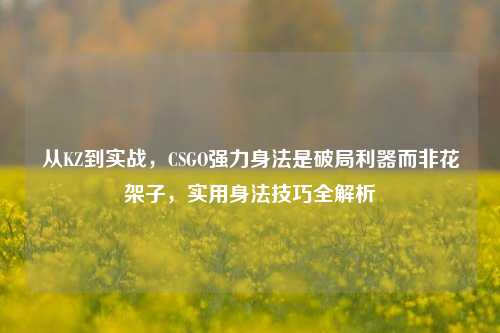 从KZ到实战,CSGO强力身法是破局利器而非花架子,实用身法技巧全解析