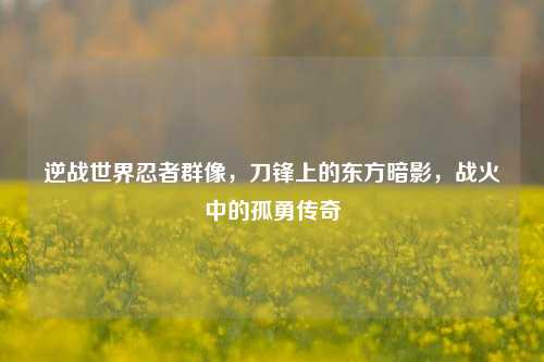 逆战世界忍者群像，刀锋上的东方暗影，战火中的孤勇传奇