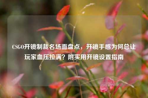 CSGO开镜制裁名场面盘点,开镜手感为何总让玩家血压拉满?附实用开镜设置指南