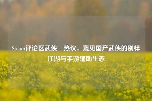 Steam评论区武侠乿热议,窥见国产武侠的别样江湖与手游辅助生态