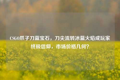 CSGO爪子刀蓝宝石，刀尖流转冰蓝火焰成玩家终极信仰，市场价格几何？