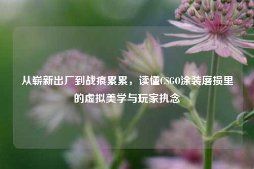 从崭新出厂到战痕累累，读懂CSGO涂装磨损里的虚拟美学与玩家执念