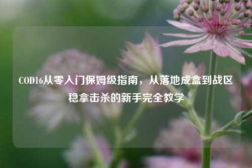 COD16从零入门保姆级指南,从落地成盒到战区稳拿击杀的新手完全教学