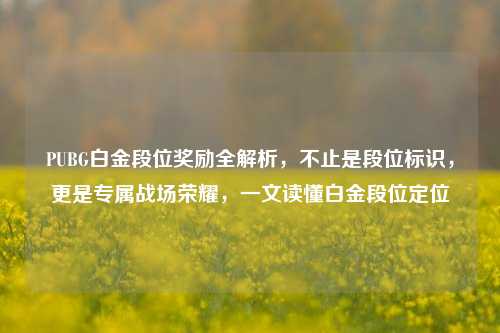 PUBG白金段位奖励全解析,不止是段位标识,更是专属战场荣耀,一文读懂白金段位定位