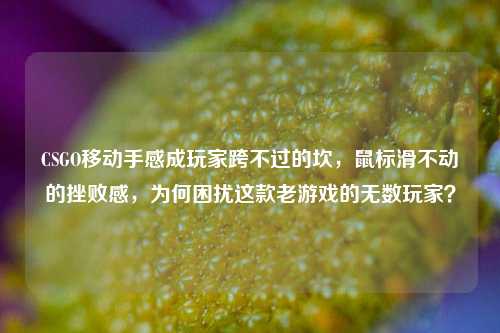 CSGO移动手感成玩家跨不过的坎，鼠标滑不动的挫败感，为何困扰这款老游戏的无数玩家？