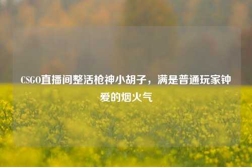 CSGO直播间整活枪神小胡子,满是普通玩家钟爱的烟火气