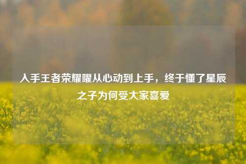 入手王者荣耀曜从心动到上手，终于懂了星辰之子为何受大家喜爱