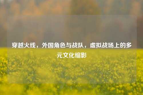 穿越火线,外国角色与战队,虚拟战场上的多元文化缩影