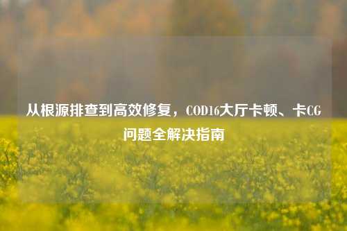 从根源排查到高效修复，COD16大厅卡顿、卡CG问题全解决指南