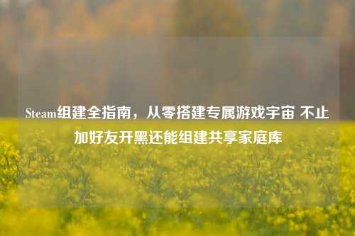 Steam组建全指南,从零搭建专属游戏宇宙 不止加好友开黑还能组建共享家庭库