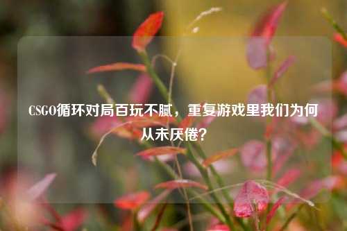 CSGO循环对局百玩不腻,重复游戏里我们为何从未厌倦?