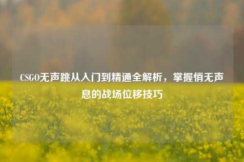 CSGO无声跳从入门到精通全解析,掌握悄无声息的战场位移技巧