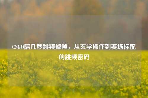 CSGO隔几秒跳频掉帧,从玄学操作到赛场标配的跳频密码