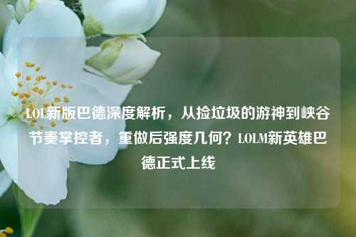 LOL新版巴德深度解析,从捡垃圾的游神到峡谷节奏掌控者,重做后强度几何?LOLM新英雄巴德正式上线