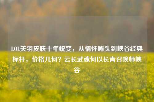 LOL关羽皮肤十年蜕变，从情怀噱头到峡谷经典标杆，价格几何？云长武魂何以长青召唤师峡谷