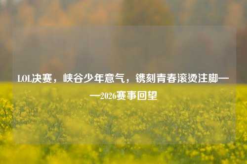 LOL决赛，峡谷少年意气，镌刻青春滚烫注脚——2026赛事回望