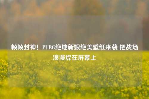 帧帧封神!PUBG绝地新娘绝美壁纸来袭 把战场浪漫焊在屏幕上