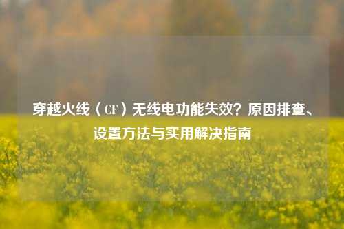 穿越火线(CF)无线电功能失效?原因排查、设置方法与实用解决指南