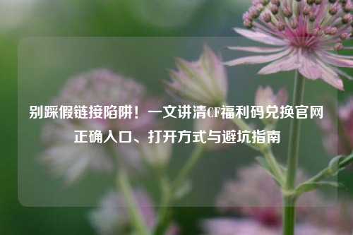 别踩假链接陷阱!一文讲清CF福利码兑换官网正确入口、打开方式与避坑指南