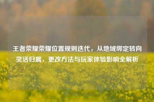 王者荣耀荣耀位置规则迭代,从地域绑定转向灵活归属,更改方法与玩家体验影响全解析
