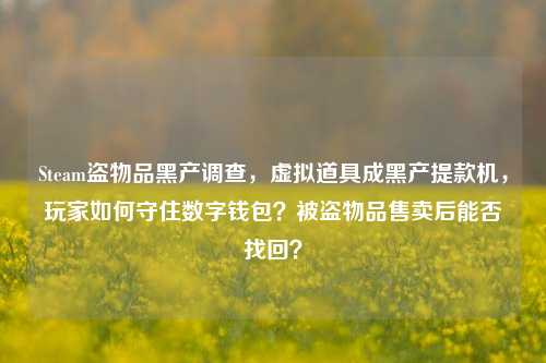 Steam盗物品黑产调查,虚拟道具成黑产提款机,玩家如何守住数字钱包?被盗物品售卖后能否找回?