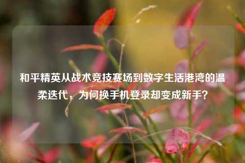 和平精英从战术竞技赛场到数字生活港湾的温柔迭代,为何换手机登录却变成新手?