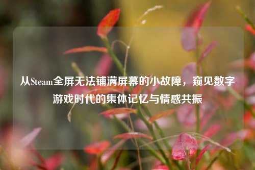 从Steam全屏无法铺满屏幕的小故障,窥见数字游戏时代的集体记忆与情感共振