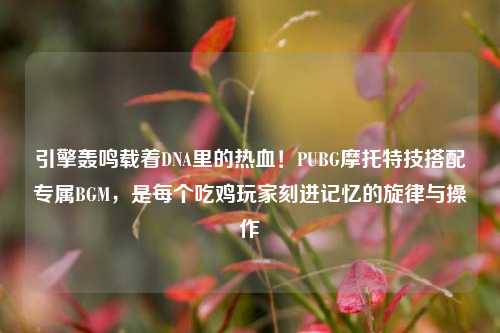 引擎轰鸣载着DNA里的热血!PUBG摩托特技搭配专属BGM,是每个吃鸡玩家刻进记忆的旋律与操作